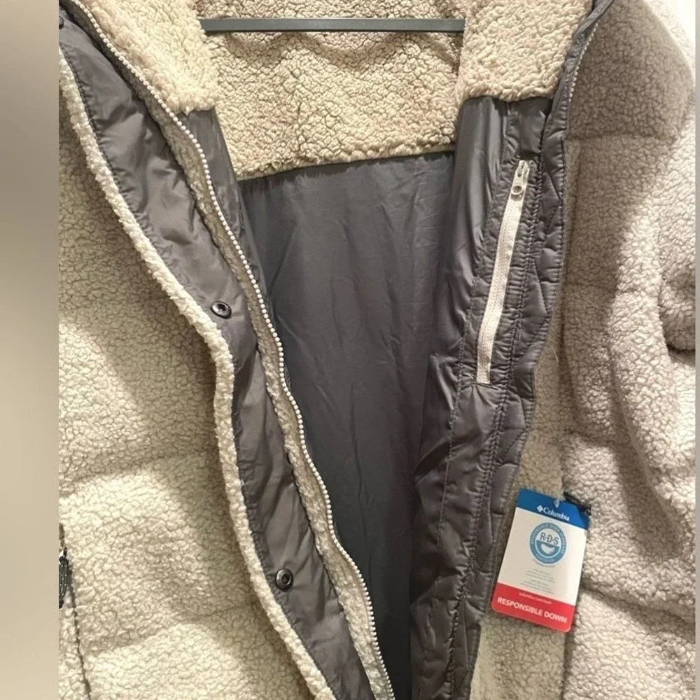 NWT Columbia Sherpa Teddy Cozy Ruby Falls Jacket Down Puffer Coat Sz‎ 1X $240